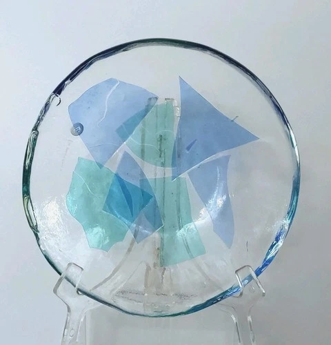 La Murrina Murano 7" Art Blown Abstract Glass Console Centerpiece Bowl Dish