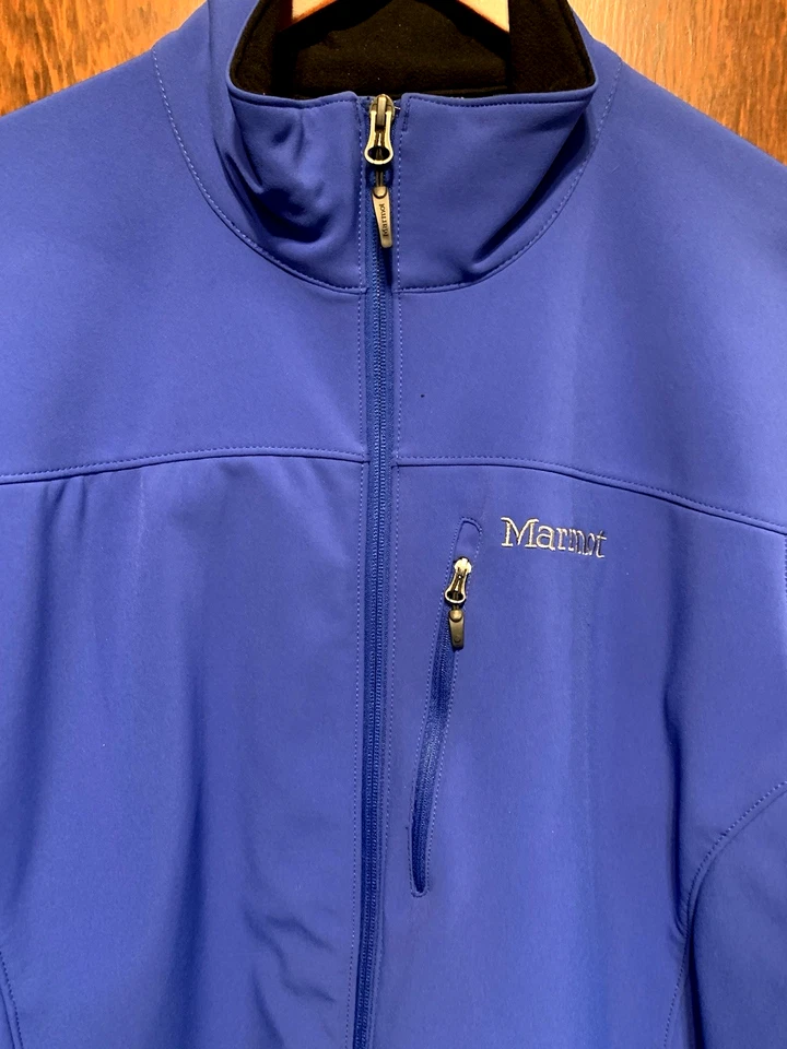 Marmot Softshell Stretch Nylon Windbreaker Jacket Mens XL  Full Zip Lined - Image 2 of 4