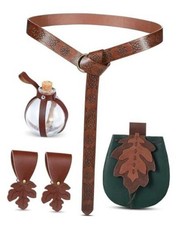 6 Pcs Women Renaissance Accessories - Halloween Cosplay, Green, Coffee Classic