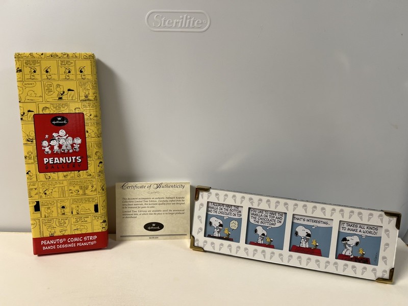 NIB Hallmark Peanuts Gallery IT TAKES ALL KINDS Comic Strip  Limited Edition COA