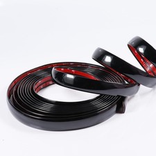 Universal Glossy Black Car Door Body Side Bumper Strip Exterior Molding Trim