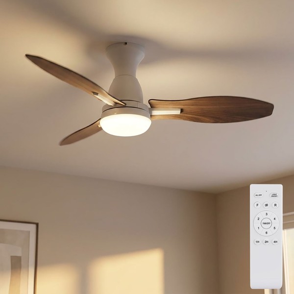 Deckenventilator Deckenleuchte Fernbedienung Led Dimmer Vor RüCklauf 6 Stufen-image