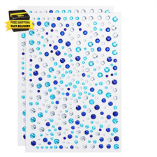 Stick on Face Costume Gems 650Pcs Self-Adhesive Hair Jewels Halloween Makeup Rhi