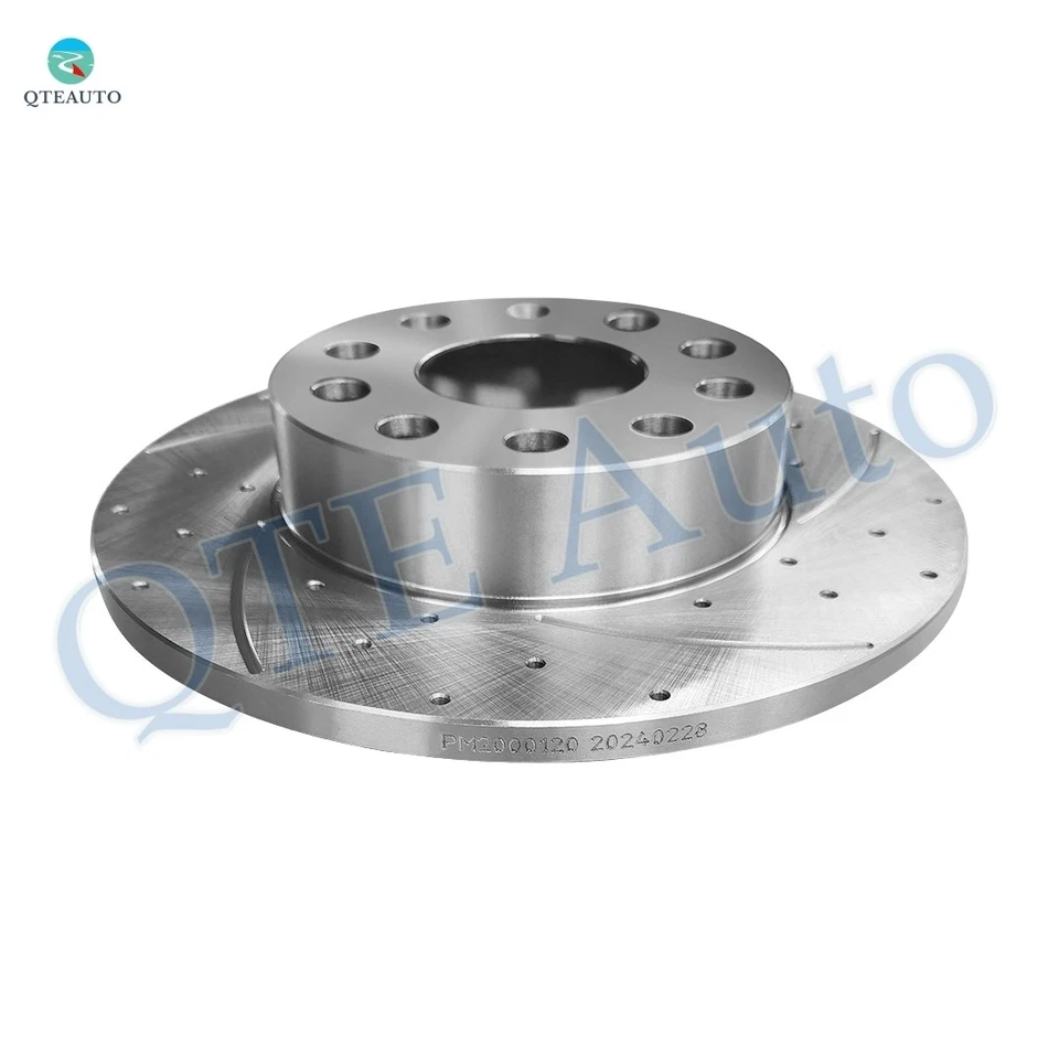 Rotores de disco de freno ranurados perforados traseros 260 mm para Audi A3 Base 2008 Foto 3 de 4