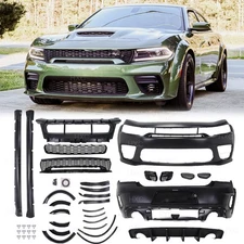 Fit 2015 - 2023 Dodge Charger Widebody Kit SRT Front and Rear Bumper Body Kit