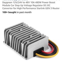 12V/24V to 48V 10A 480W Power Boost Module Car Step Up Voltage Regulator DC