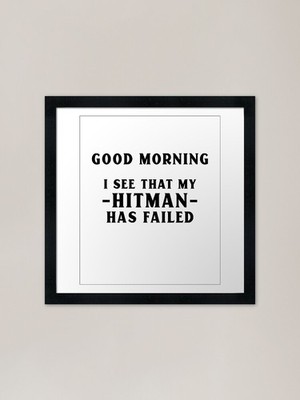 Hitman Framed Art Print Framed Wall Art Poster Canvas Print Picture
