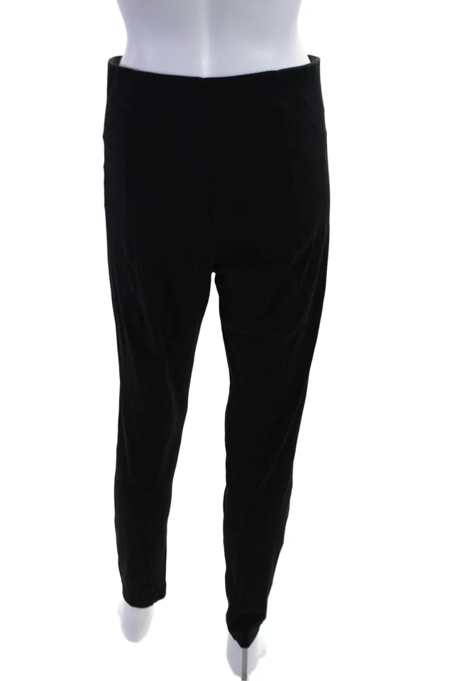 Pantalones sin cordones Ninety Percent para mujer de algodón con costura media negros talla L Foto 3 de 4