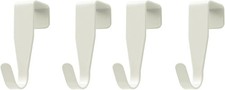 eywlwaar Over The Cabinet Door Hooks Hanger 4Pack Single White
