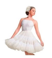 Dance Costume Large Child White Curtain Call T168 Jazz Ballet Lyrical Lace Ruffl