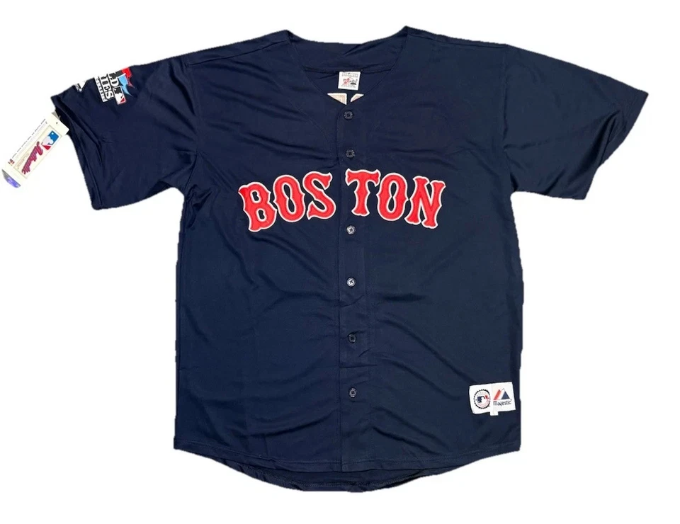 Dustin Pedroia 2013 Boston Red Sox World Series Navy Men's Jersey (L-XL) - Image 2 of 4