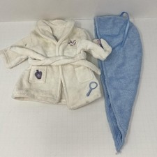 American Girl Doll Terrycloth Spa Bath Robe Hair Wrap Loungewear Outfit Accessor