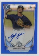 2014 Bowman Prospect Chrome Blue Refractor 49/150 Dylan Floro #BCAP-DF Auto 2d9