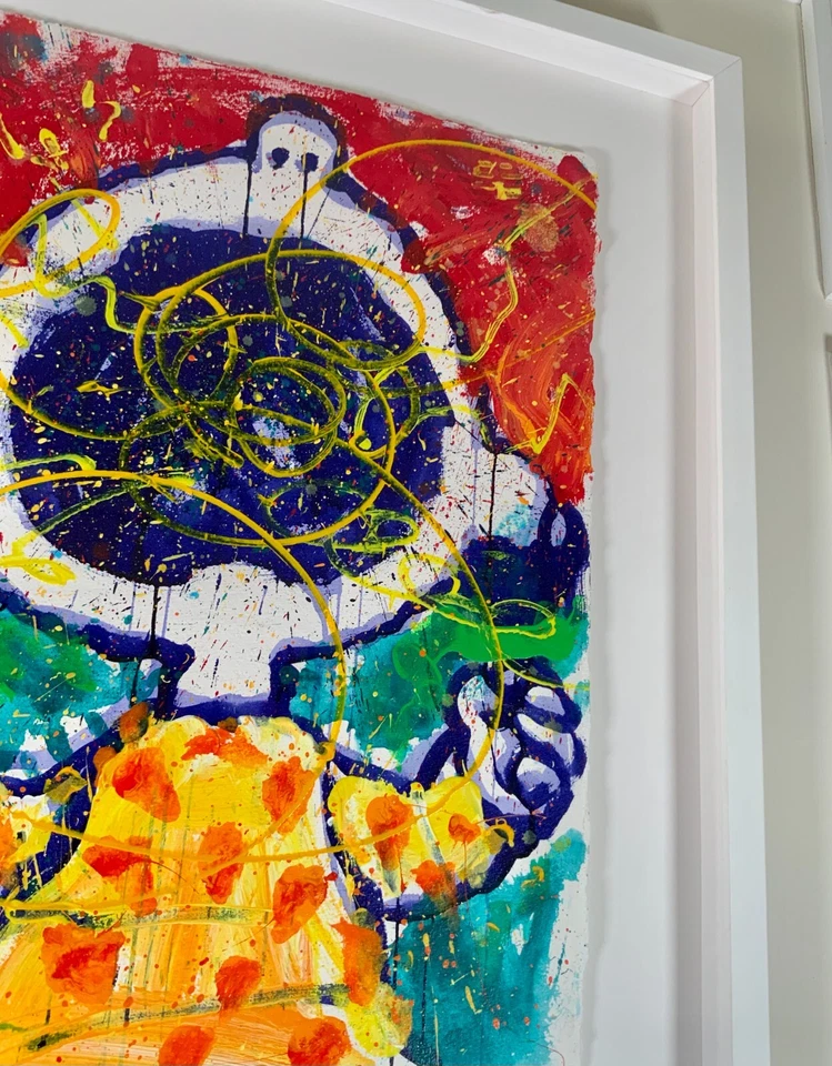 Tom Everhart 1998 pintura original protagonizada por Lucy Charles Schulz Peanuts Snoopy! Foto 4 de 4