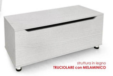 BAULE Cassapanca MOBILE CONTENITORE MODERNO PORTA OGGETTI LEGNO 100*40*h35 cm