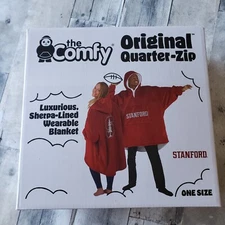 NWT - THE COMFY Sherpa lined 1/4-Zip Stanford University hoodie wearable blanket