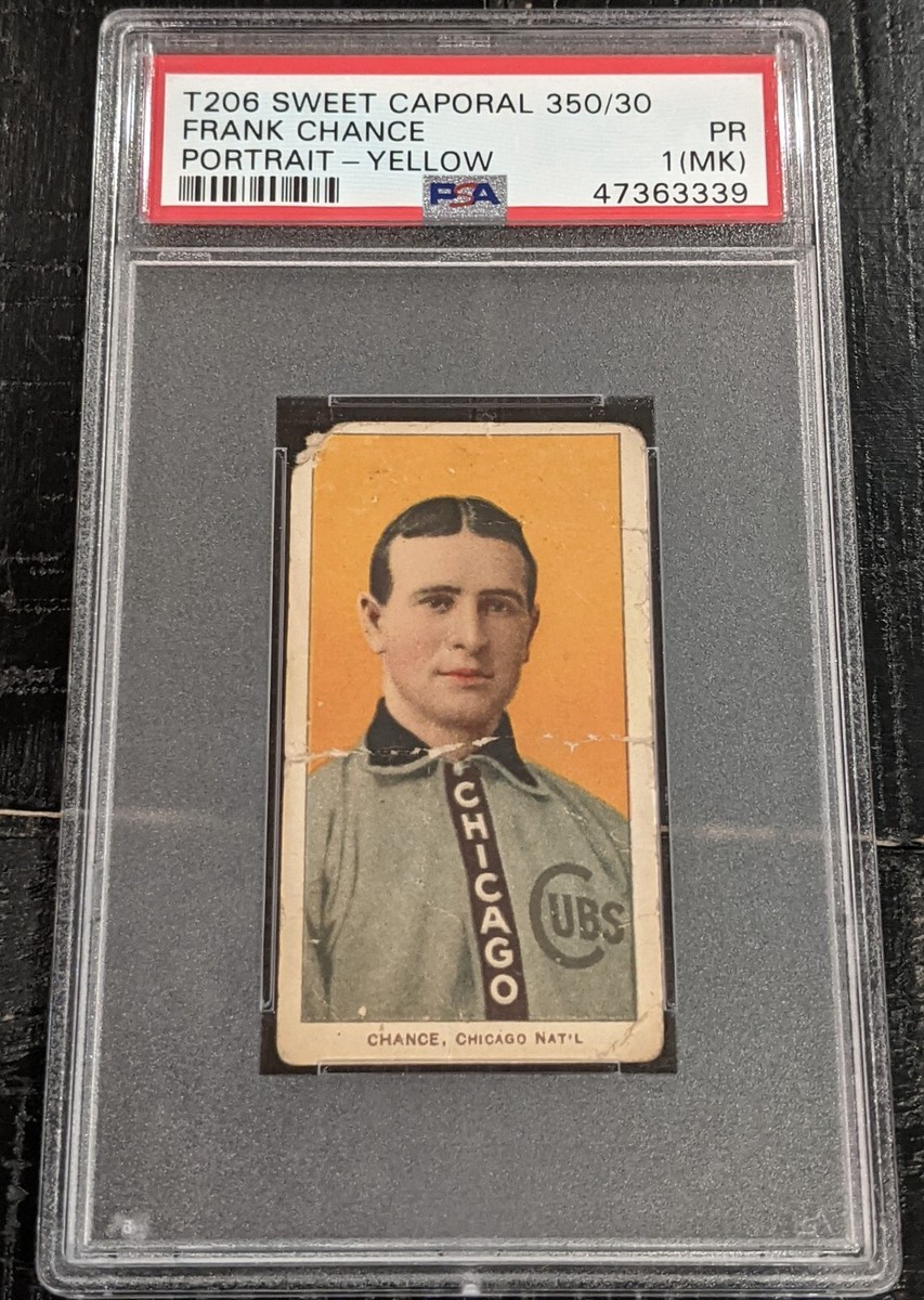 1909 T206 Frank Chance (Yellow Portrait) Sweet Caporal 350/30 PSA