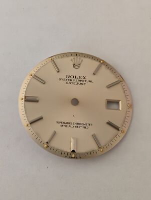 ROLEX OP DATEJUST DIAL FOR 36mm 1601 FOR PARTS OR REPAIRS-FAIR CONDITION