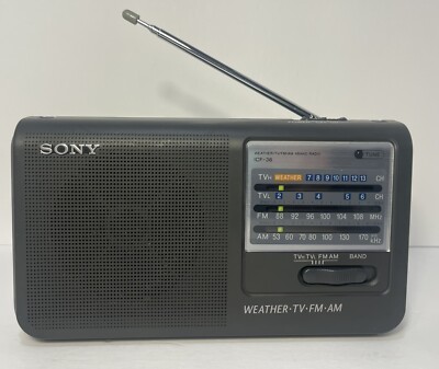 Sony Portable Radio Model ICF-36 Quad Band Weather/TV/AM/FM FULLY ...