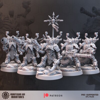 5er Set Desert Scavanger Heavy Shooters Immaterium God/Sci-Fi/Tabletop Miniatur