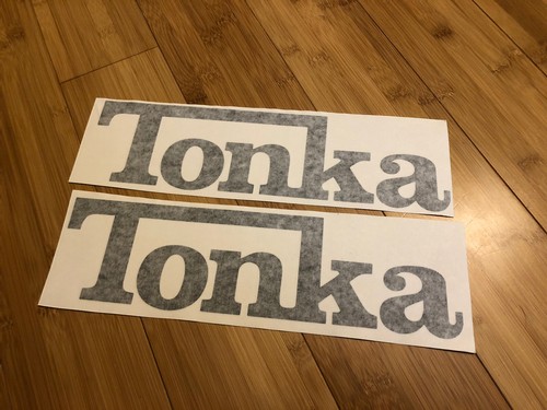 Tonka Truck Logo 12” Black Stickers Decal (set Of 2) Truck Toy Window Heavy Duty - Picture 3 of 4