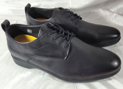 Amberjack Men's Original Full-Grain Leather Obsidian Oxford Dress Shoes - 12.5M