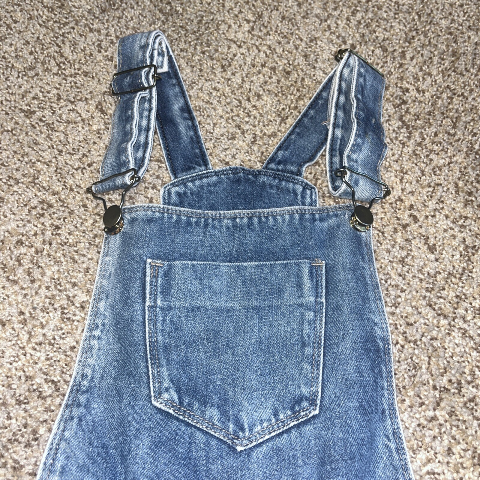 Youth Girls JuJu Bandeira Bob Banderia Denim Overalls Size 16 - View 5