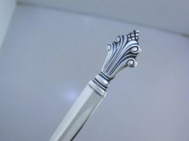 Sterling GEORG JENSEN 4 1/2" five o'clock Spoon ACANTHUS Denmark ~$39 each - Изображение 4 из 4