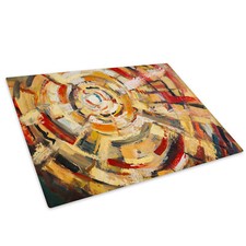 Orange Paint Glass Chopping Board Kitchen Worktop Saver Protector