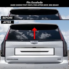 For 2021-24 Escalade Rear 3rd Brake Light Marker SMOKE Overlay Tint Vinyl Precut