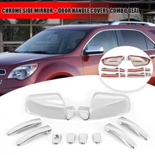 For 2010-2017 Chevy Equinox GMC Terrain Chrome Mirror & 4 Door Handle Covers Set