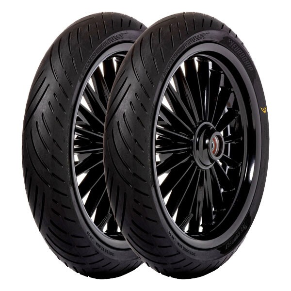 TYRE PAIR EUROGRIP 80/80-14 43S + 100/80-10 53L BEE CONNECT