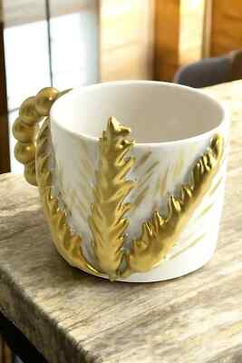 Spica Ceramica Wheat Model Handmade 200 Ml Tea Coffee Cup