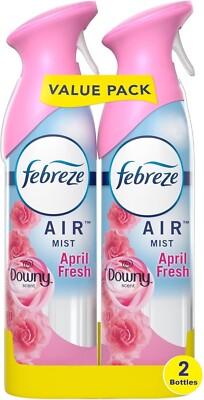 2 Ct Febreze Air Mist Air Freshener Spray Odor-Fighting Room Spray April Fresh