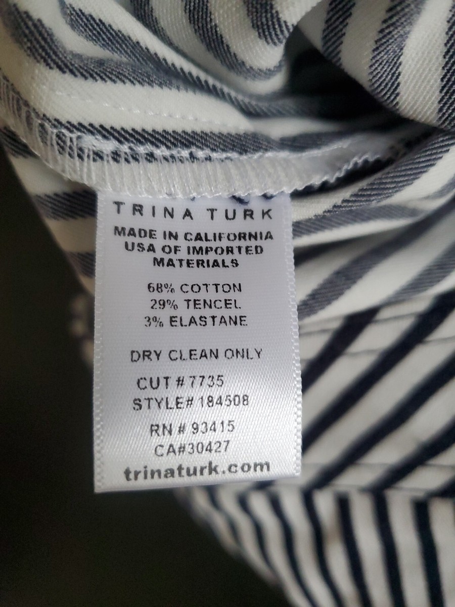 セール Trina Turk Poncho Wide Leg Capri Pants - White & Navy