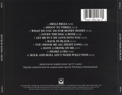 AC/DC - BACK IN BLACK [REMASTER] NEW CD