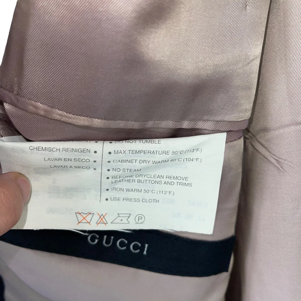 Gucci Blazer Mens Size 52 Black Wool All Season Pockets Lined Italy Classic - Image 4 of 4