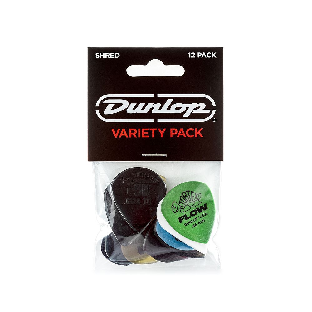 Jim Dunlop Shred Electric Guitar Picks / Plectrums Variety Pack (Pack of 12)