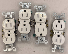 Duplex Receptacle 15A 125V IVORY, Black LOT OF 4  