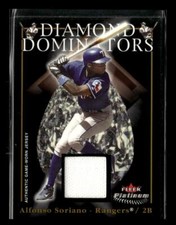 2005 Fleer Platinum #DD/AS Alfonso Soriano Diamond Dominators Jersey Gold #/199