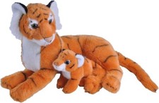 Wild Republic 19401 Mom and Baby Tiger Stuffed Animal Plush 11"