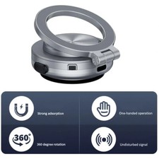 360 Rotation Silvery Phone Holder Electric Magnetic Suction Car Phone Mount