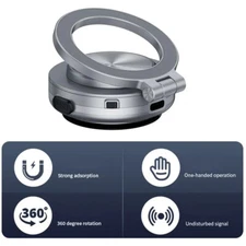 360°Rotation Silvery Phone Holder Electric Magnetic Suction Car Phone Mount