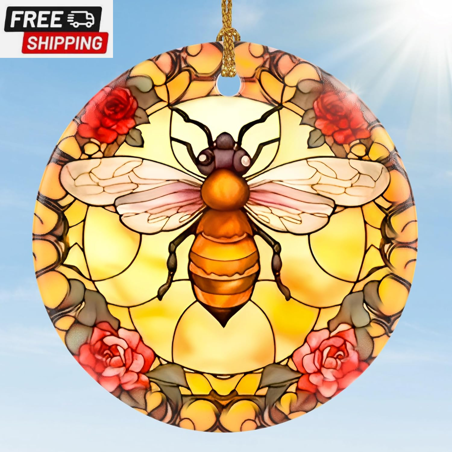 Bee Ornament,  Bee Christmas Ornament, Bee Ornaments for Christmas Tree, Bee Chr