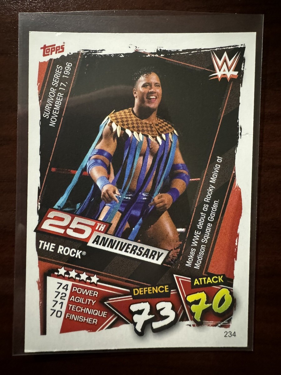Topps WWE Trading Cardザロック 2021 Topps WWE Slam Attax 25th Anniversary The Rock #234 | eBay