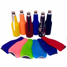 Blank Neoprene Beer Bottle Coolie: Choose Color and Quantity