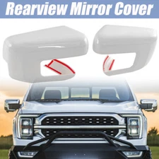 2x Wing Side Mirror Cover Cap Overlays Add-on For Ford F150 F-150 2021-2024 2023