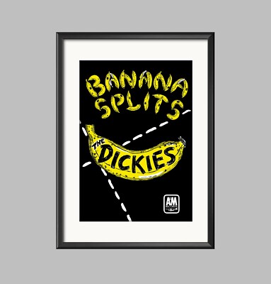 The Dickies, Banana Splits promo poster repro on 250gsm A2 silk stock