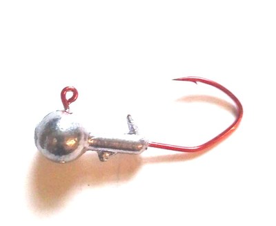 1/8oz Staggered Barb Collar 100pcs #2 Eagle Claw Sickle (Red/Gold/Black Chrome)