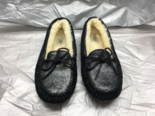 UGG Black Moccasins Moccasin Slippers Shoes Loafers women’s size 4 ugg’s - Picture 1 of 17